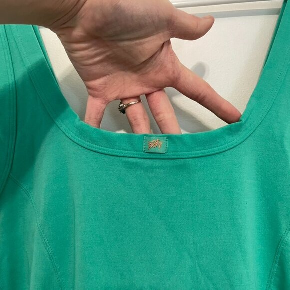 YITTY FABLETICS Body Butter Tank Dress Solid Aqua Seafoam Green Fitted Mini XXL - Picture 15 of 16